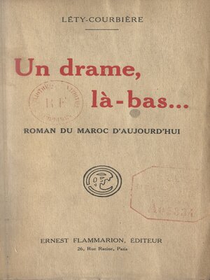 cover image of Un drame, là-bas...